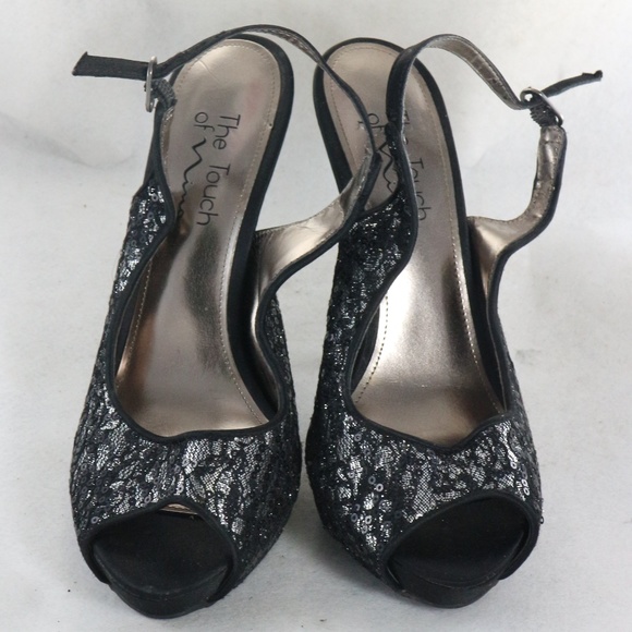 Touch of Nina Peep Toe Slingback Platform Heel - Picture 6 of 8